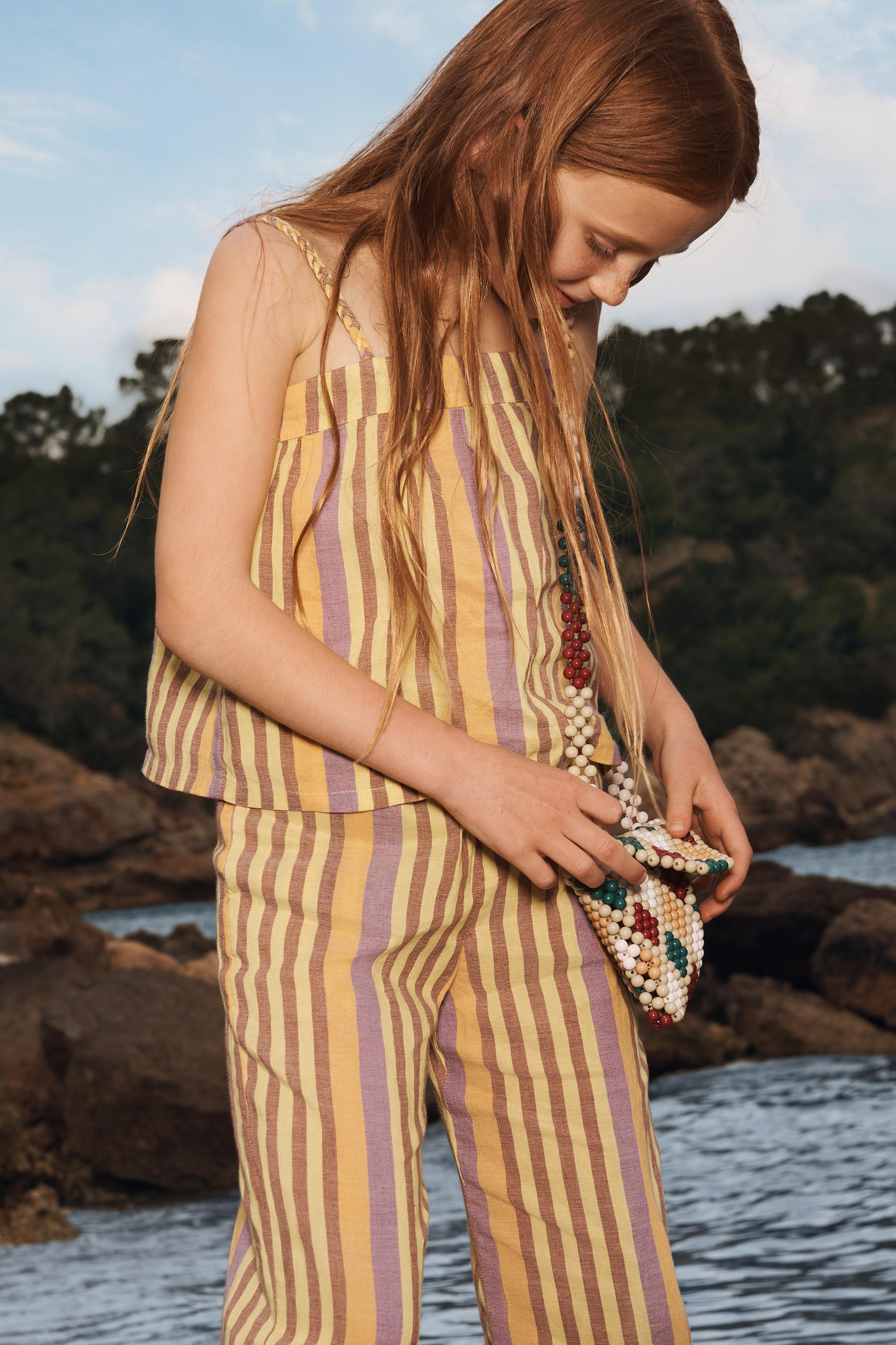 STRIPED COTTON LINEN TOP LIMITED EDITION